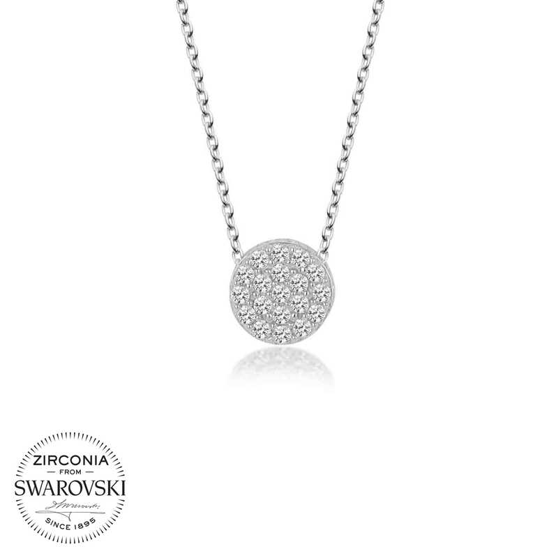 Swarovski%20Taşlı%20Gümüş%20Çember%20Bayan%20Kolye